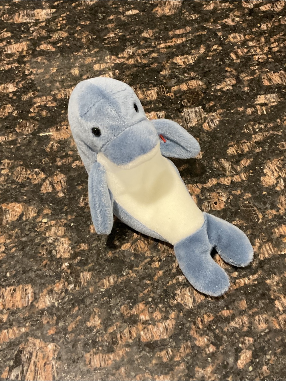 TY Vintage Beanie Baby Blue Plush Dolphin